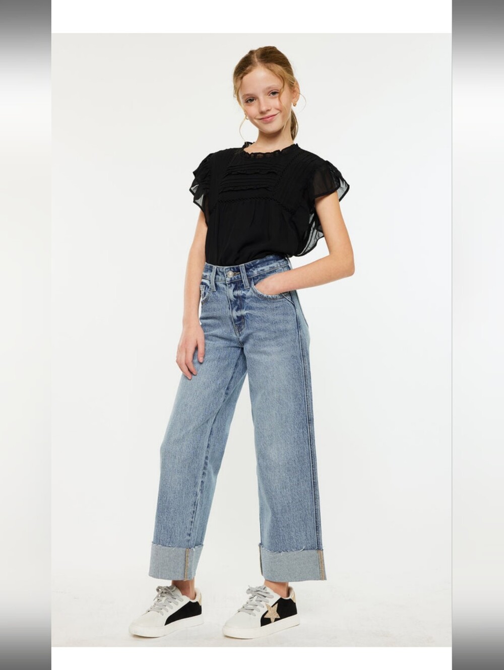 Kancan Girls High Rise Danielle High Rise Cropped Jeans